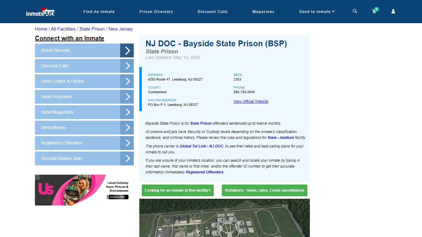 NJ DOC - Bayside State Prison (BSP) - InmateAid
